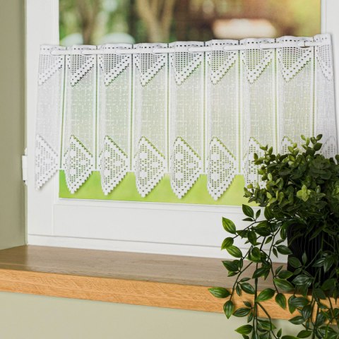 Zazdrostka żakardowa na metry 362870 wysokość 30 cm kolor biały