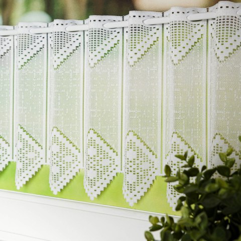 Zazdrostka żakardowa na metry 362870 wysokość 30 cm kolor biały