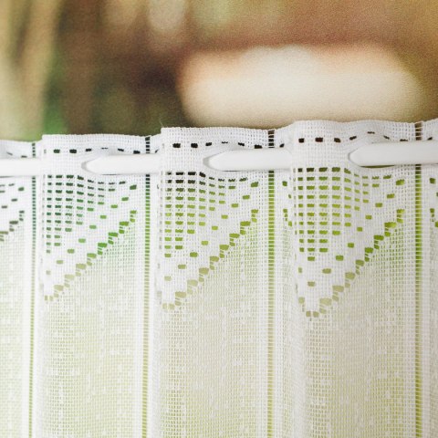 Zazdrostka żakardowa na metry 362870 wysokość 30 cm kolor biały