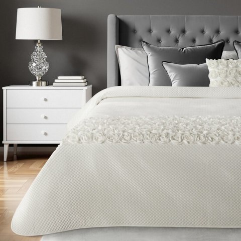 CERAMIKA ROSES 170 X 210 CM KREMOWY