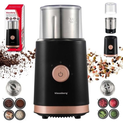 ELEKTRYCZNY MŁYNEK DO KAWY PRZYPRAW OWOCÓW KLAUSBERG KB-7992