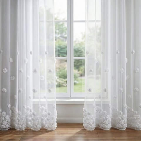 FIRANA GOTOWA DIANA 2 140 X 250 CM BIAŁY