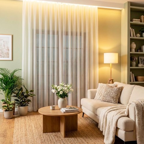 Firanka fantazyjna z ołowianką, wysokość 300cm, kolor 010 off white 131671/OLO/010/000300/1