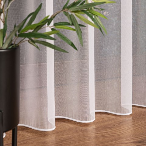 Firanka fantazyjna z ołowianką, wysokość 320cm, kolor 001 biały 018012/OLO/001/000320/1