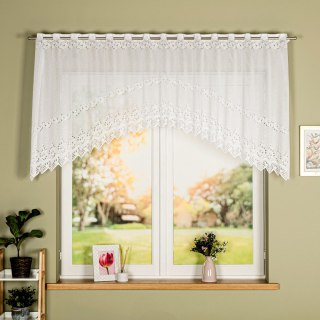 JAGODA Firanka żakardowa gotowa, szerokość 250 x wysokość 100cm, kolor 001 biały 018534/FBL/001/250100/1