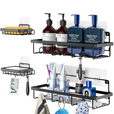 PÓŁKA ŁAZIENKOWA KUCHENNA PRZYKLEJANA ZESTAW 4 szt. 569735