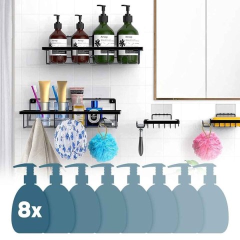 PÓŁKA ŁAZIENKOWA KUCHENNA PRZYKLEJANA ZESTAW 4 szt. 569735