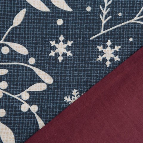 ŚWIĄTECZNY KOMPLET POŚCIELI KRISTY 140 X 200 CM GRANATOWY