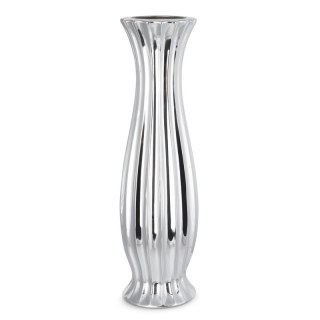 WAZON DEKORACYJNY FELIX (02) 17 X 17 X 58 CM SREBRNY