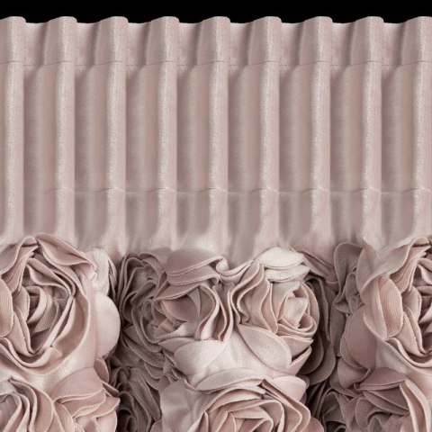 ZASŁONA GOTOWA ROSES 13 NA TAŚMIE 140 X 270 CM PUDROWY