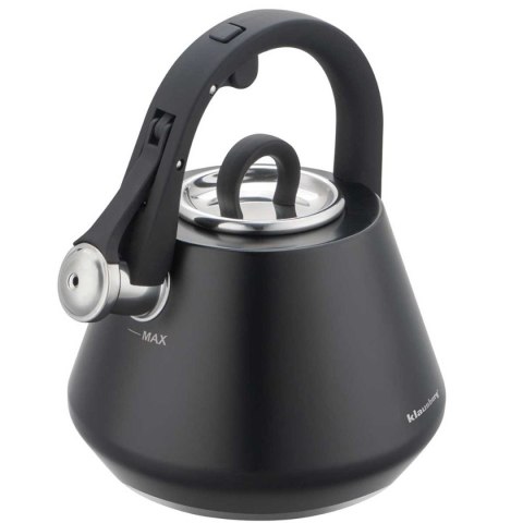 CZAJNIK STALOWY Z GWIZDKIEM 2,5L KLAUSBERG KB-7948 CZARNY