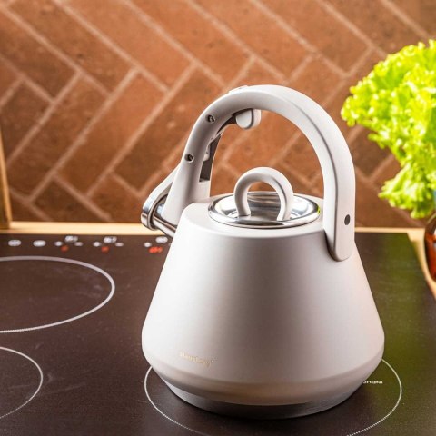 CZAJNIK STALOWY Z GWIZDKIEM 2,5L KLAUSBERG KB-7949 SZARY