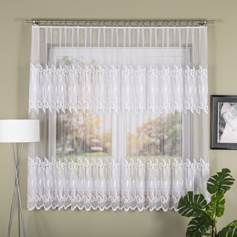 Firanka żakardowa na metry 049365 kolor biały