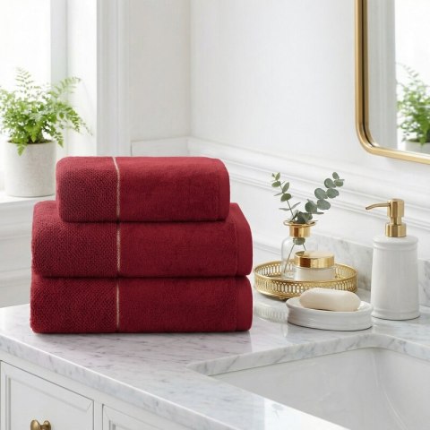 RĘCZNIK ARIA (06) 50 X 90 CM BORDOWY