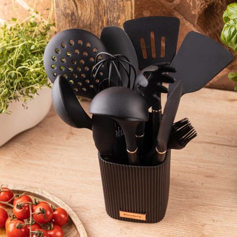 ZESTAW 12 SILIKONOWYCH PRZYBORÓW KUCHENNYCH W STOJAKU KLAUSBERG KB-9011