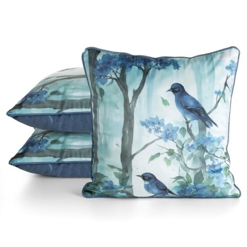 POSZEWKA VELVET 202 45 X 45 CM NIEBIESKI