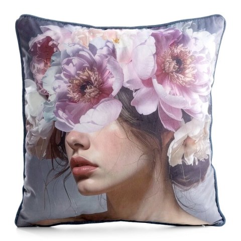 POSZEWKA VELVET 210 45 X 45 CM NIEBIESKI