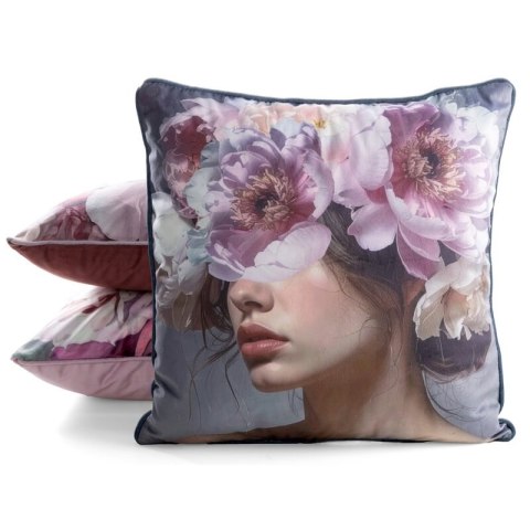 POSZEWKA VELVET 210 45 X 45 CM NIEBIESKI