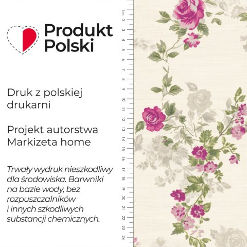 RÓŻA ANGIELSKA Tkanina dekoracyjna NINA WODOODPORNA, 160cm, kolor 001 biały D00337/NIW/001/160000/1