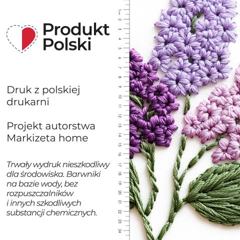 WYSZYWANE KWIATY BZU Tkanina dekoracyjna typu MILAS, szerokość 165cm, kolor 001 biały D00327/MIL/001/165000/1