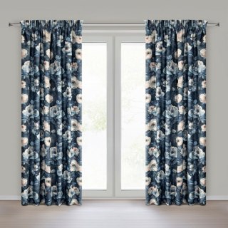 ZASŁONA GOTOWA KIRA NA TAŚMIE 140 X 270 CM GRANATOWY