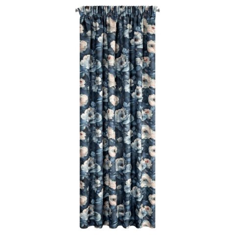 ZASŁONA GOTOWA KIRA NA TAŚMIE 140 X 270 CM GRANATOWY