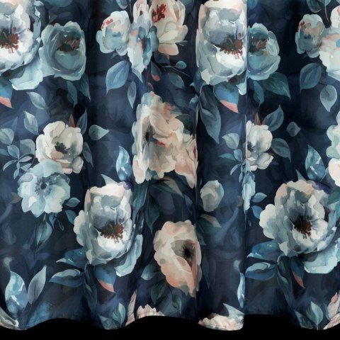 ZASŁONA GOTOWA KIRA NA TAŚMIE 140 X 270 CM GRANATOWY