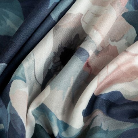 ZASŁONA GOTOWA KIRA NA TAŚMIE 140 X 270 CM GRANATOWY