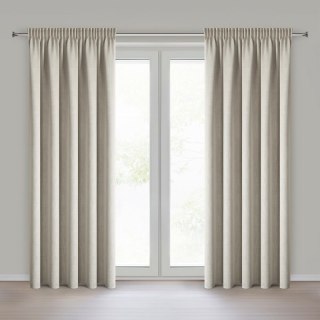 ZASŁONA GOTOWA LEYA NA TAŚMIE 140 X 270 CM CIEMNOBEŻOWY