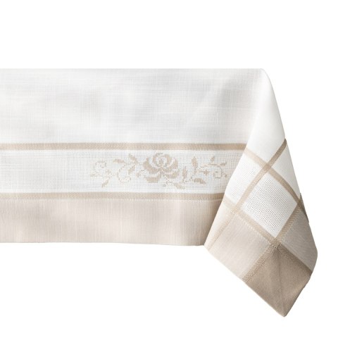 ASTRA Obrus z haftem, szerokość 140cm x wysokość 220cm, kolor 001 biały 241247/KSP/L01/140220/1