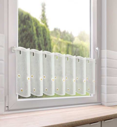 FIRANA GOTOWA BELLIS NA TAŚMIE 150 X 40 CM BIAŁY