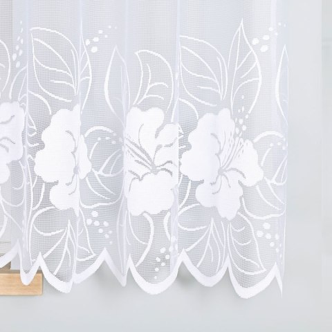 GRACJANA Firanka żakardowa gotowa, szerokość 480 x wysokość 160cm, kolor 001 biały 017175/FBL/001/480160/1