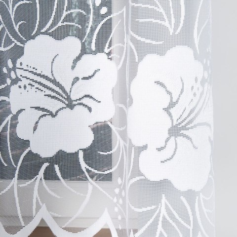 GRACJANA Firanka żakardowa gotowa, szerokość 480 x wysokość 160cm, kolor 001 biały 017175/FBL/001/480160/1