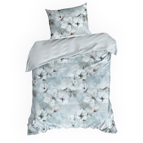 KOMPLET POŚCIELI SATYNOWEJ SPRING 89 140 X 200 CM JASNOSZARY