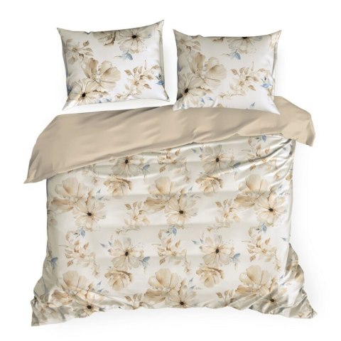 KOMPLET POŚCIELI SATYNOWEJ SPRING 90 160 X 200 CM BEŻOWY