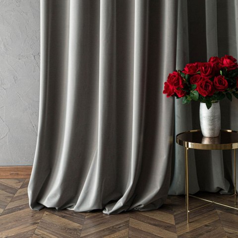 MATT VELVET Tkanina dekoracyjna, wysokość 320cm, kolor 016 szary MATVEL/TDP/016/000320/1