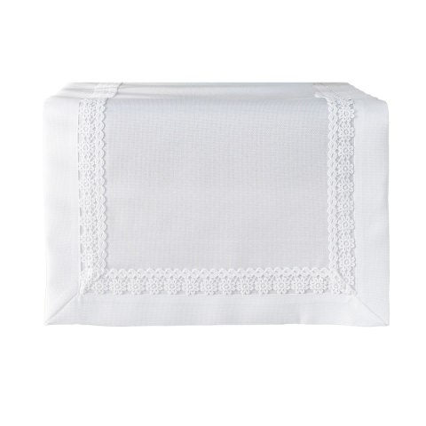 MODENA Bieżnik z gipiurą, szerokość 38cm x wysokość 140cm, kolor 001 biały 202725/KSP/L01/038140/1