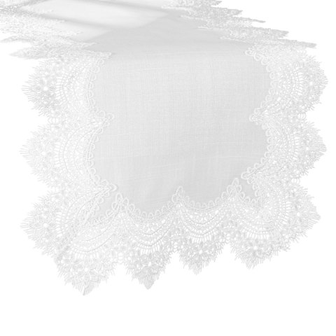 SERENA Bieżnik z gipiurą, szerokość 38cm x wysokość 160cm, kolor 001 biały 202531/KSP/001/038160/1