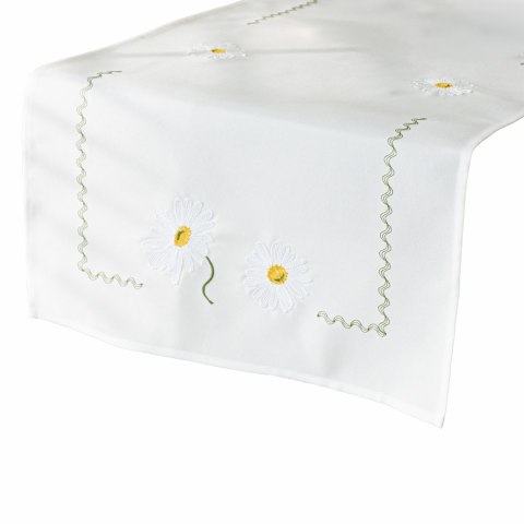 SUMMER Bieżnik z haftem, szerokość 38cm x wysokość 140cm, kolor 001 biały 192037/KSP/L01/038140/1