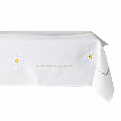 SUMMER Obrus z haftem, szerokość 140cm x wysokość 220cm, kolor 001 biały 192037/KSP/L01/140220/1