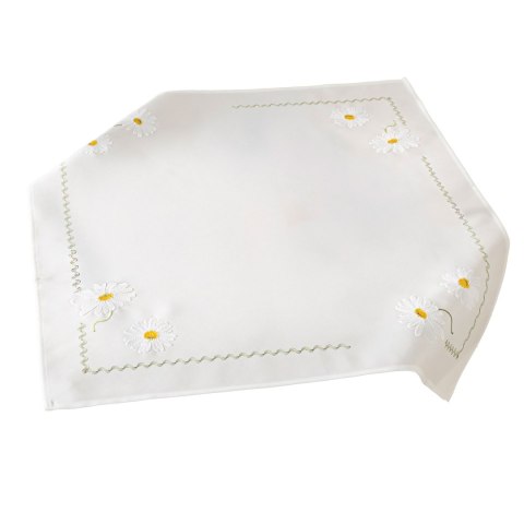 SUMMER Serweta z haftem, szerokość 85cm x wysokość 85cm, kolor 001 biały 192037/KSP/L01/085085/1