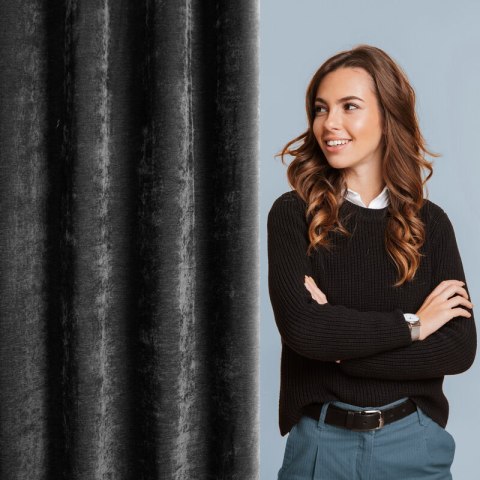 ZASŁONA GOTOWA VANI 140 X 250 CM CZARNY