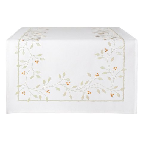 ZIELONA MELODIA Bieżnik z haftem, szerokość 50cm x wysokość 100cm, kolor 001 biały 291829/KSP/L01/050100/1