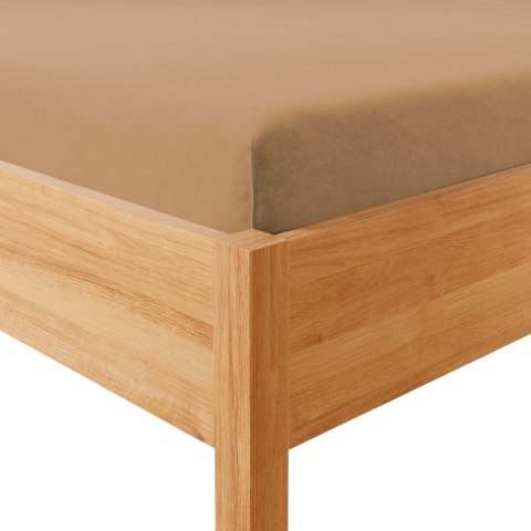 DREAMY PREMIUM Prześcieradło jersey z gumką, szerokość 140 x wysokość 200cm, kolor 013 jasny brązowy 100033/JEG/013/140200/1