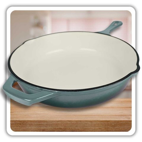 EMALIOWANA PATELNIA ŻELIWNA 26cm HAGE SEA SALT