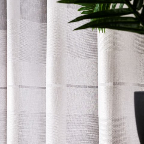 Firanka fantazyjna ze wzorem na samym dole z ołowianką, wysokość 300cm, kolor 001 biały 019355/OLO/001/000300/1