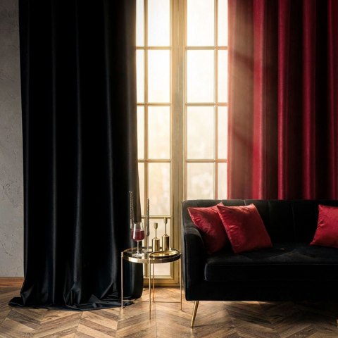 MATT VELVET Tkanina dekoracyjna, wysokość 320cm, kolor 052 czarny MATVEL/TDP/052/000320/1