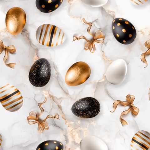 PISANKI GLAMOUR Tkanina dekoracyjna NINA WODOODPORNA, 160cm, kolor 006 czarno-złoty DWI413/NIW/006/160000/1