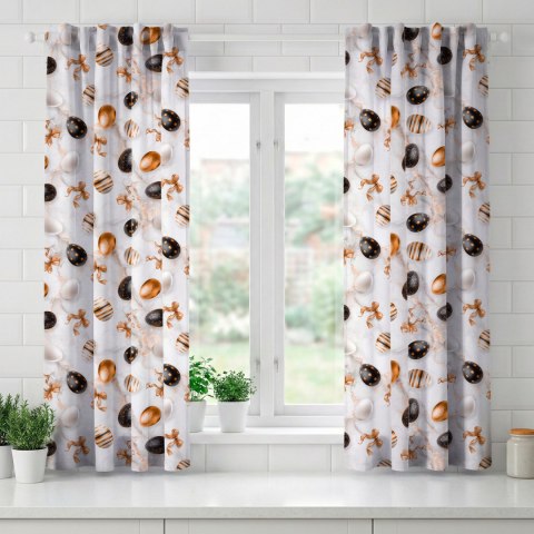 PISANKI GLAMOUR Tkanina dekoracyjna NINA WODOODPORNA, 160cm, kolor 006 czarno-złoty DWI413/NIW/006/160000/1