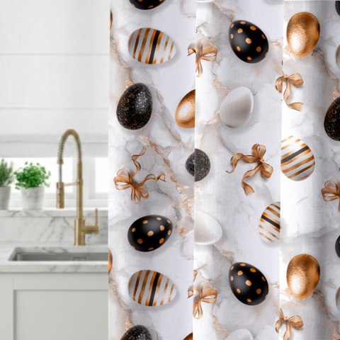 PISANKI GLAMOUR Tkanina dekoracyjna NINA WODOODPORNA, 160cm, kolor 006 czarno-złoty DWI413/NIW/006/160000/1